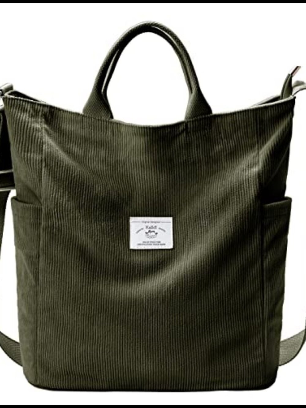 Corduroy Tote Bag Large Slouchy Hobo Crossbody Messenger Bag